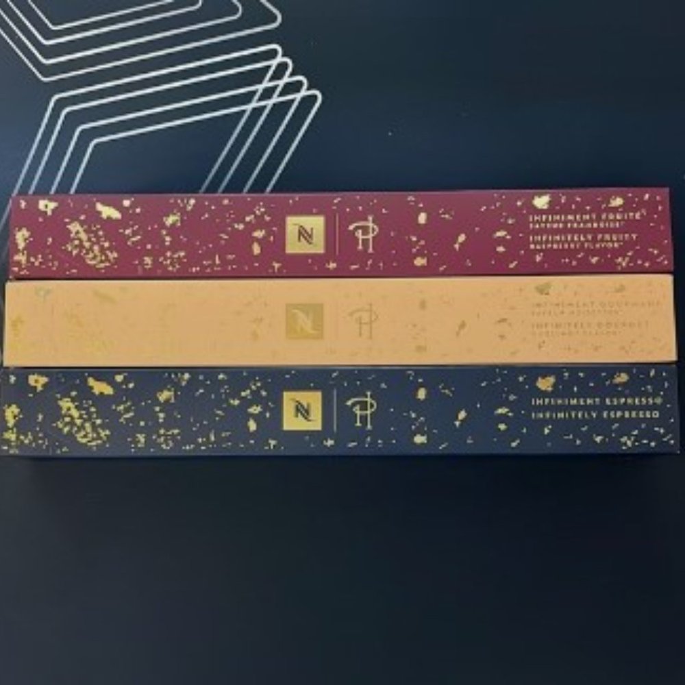 Set of 3 2022 Limited Edition Nespresso OL Pierre Herme Infiniment Sleeves